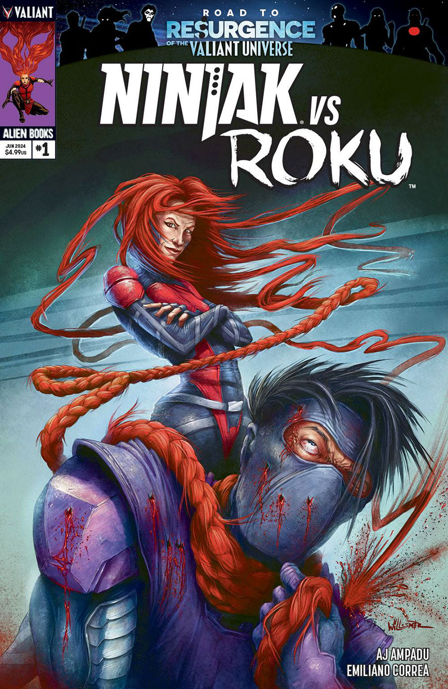 NINJAK VS. ROKU #1 (SIGNED BY AJ AMPADU)